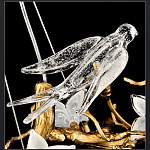 Люстра в виде золотой ветки с цветами и птичками Marvelous Garden варинант исполнения - 10 | Loft Concept в Краснодаре