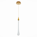 Подвесной светильник с плафоном в форме капли на золотистом каркасе Raindrop варинант исполнения - 3 | Loft Concept в Краснодаре