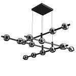 Люстра подвесная черная в сочетании с серыми стеклянными плафонами Embodiment варинант исполнения - 1 | Loft Concept в Краснодаре