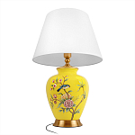 Настольная лампа желтая с изображением птиц Slip Away варинант исполнения - 9 | Loft Concept в Краснодаре