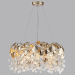 Люстра с декоративными подвесками из прозрачного стекла в форме монеток FAIRYTREE Light варинант исполнения - 8 | Loft Concept в Краснодаре