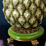 Настольная лампа с каркасом и декором в виде ананаса из фарфора и бронзы Pineapple Lamp варинант исполнения - 3 | Loft Concept в Краснодаре