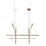 Люстра с 8-ю пересекающимися цилиндрическими плафонами на тонких тросах Trumpet tube варинант исполнения - 4 | Loft Concept в Краснодаре