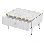 Стол журнальный белый с ящиком Expanses of Beauty варинант исполнения - 2 | Loft Concept в Краснодаре