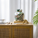 Ваза с крышкой фарфоровая с ручной росписью Leopard Collection  варинант исполнения - 4 | Loft Concept в Краснодаре