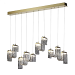 Подвесной светильник линейный с плафонами волнистой формы из фактурного стекла Big Wave варинант исполнения - 3 | Loft Concept в Краснодаре