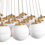 Люстра подвесная круглая с сферическими плафонами из натурального камня Glowing Spheres варинант исполнения - 7 | Loft Concept в Краснодаре