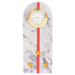 Часы погон МВД подарочные настольные из натурального камня Мрамор Military Clock варинант исполнения - 13 | Loft Concept в Краснодаре