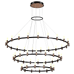 Люстра подвесная с тремя круглыми ярусами и цилиндрическими плафонами Arnaut Light варинант исполнения - 4 | Loft Concept в Краснодаре