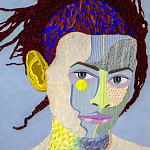 Картина с вышивкой Портрет wall panel People with the yellow ear 2 варинант исполнения - 2 | Loft Concept в Краснодаре