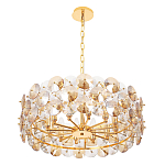 Люстра круглая золотого цвета с круглыми хрустальным элементами Solyria варинант исполнения - 6 | Loft Concept в Краснодаре