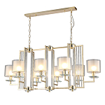 Люстра прямоугольной формы с 8-ю цилиндрическими плафонами из стекла Laurent варинант исполнения - 6 | Loft Concept в Краснодаре