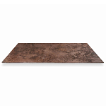 Стол обеденный с коричневой прямоугольной столешницей из керамики на четырех металлических ножках Brown Ceramics варинант исполнения - 2 | Loft Concept в Краснодаре