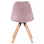 Стул мягкий с высокой спинкой на деревянных ножках Chair Dusty Pink варинант исполнения - 4 | Loft Concept в Краснодаре