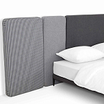 Кровать с большим мягким изголовьем Unity Dark Grey Bed варинант исполнения - 12 | Loft Concept в Краснодаре