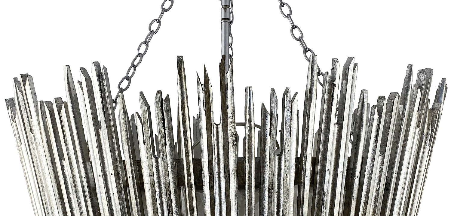 Люстра Ragna Silver Wooden Rods Chandelier Люстра Ragna Silver Wooden Rods Chandelier - Loft-Concept в Краснодаре