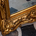 Зеркало настенное золотое с резным орнаментом Classic Ornament Mirror варинант исполнения - 3 | Loft Concept в Краснодаре