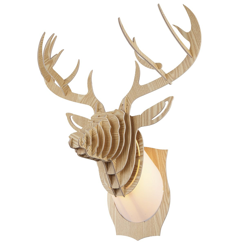 Бра Cardboard Deer Wall Lamp natural Белый Бежевый в Краснодаре | Loft Concept 