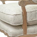 Кресло со спинкой из ротанга Ellie Rattan Armchair beige print flax варинант исполнения - 4 | Loft Concept в Краснодаре