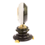 Часы настольные бронзовые из натуральных камней Мрамор и Змеевик Stone Clock варинант исполнения - 6 | Loft Concept в Краснодаре