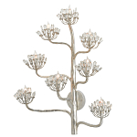 Бра серебряное в виде растения Silver Flower Glade варинант исполнения - 2 | Loft Concept в Краснодаре