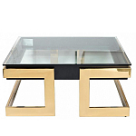 Стол журнальный квадратный с стеклянной столешницей Alonso Glass варинант исполнения - 1 | Loft Concept в Краснодаре