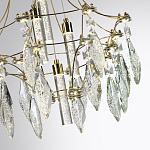 Люстра подвесная из металла с хрустальными подвесками прозрачного цвета Quasar 41 варинант исполнения - 3 | Loft Concept в Краснодаре