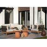 Садовый диван из тикового дерева и веревок Оreon варинант исполнения - 7 | Loft Concept в Краснодаре