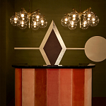 Обои ручная роспись Chez Nina by India Mahdavi Standard colourway on Perfect Green slub silk варинант исполнения - 3 | Loft Concept в Краснодаре