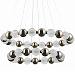 Светодиодная двухъярусная кольцевая люстра Crystal Globule Chandelier Gold варинант исполнения - 1 | Loft Concept в Краснодаре