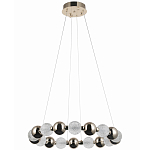 Светодиодная кольцевая люстра Crystal Globule Chrome Chandelier Gold варинант исполнения - 2 | Loft Concept в Краснодаре