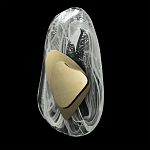 Бра овальное из стекла с золотым элементом Flow Texture  варинант исполнения - 6 | Loft Concept в Краснодаре