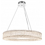 Люстра подвесная круглая из прозрачного хрусталя с корпусом из металла цвета хром Selfsufficient варинант исполнения - 4 | Loft Concept в Краснодаре