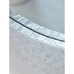 Зеркало круглое инкрустированное раковинами устриц Bone Inlay Dome Mirror White варинант исполнения - 5 | Loft Concept в Краснодаре