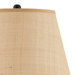 Настольная лампа темно-коричневая с тканевым абажуром в форме конуса Сhieftain варинант исполнения - 2 | Loft Concept в Краснодаре