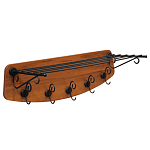 Вешалка настенная с металлической полкой и 5-ю черными крючками Noble Branches варинант исполнения - 1 | Loft Concept в Краснодаре