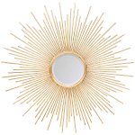 Зеркало-солнце круглое в раме из металла с золотыми с лучами Rays of Peace варинант исполнения - 1 | Loft Concept в Краснодаре