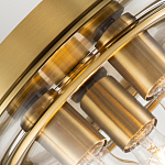 Потолочный светильник для ванных комнат с круглым стеклянным плафоном и тремя лампами Quoizel варинант исполнения - 4 | Loft Concept в Краснодаре