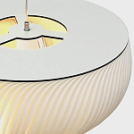 Подвесной светильник с белыми изящными декоративными лепестками Volumetric Petal Lamp варинант исполнения - 9 | Loft Concept в Краснодаре