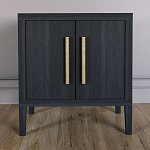 Тумбочка Primo с дверцами шпон Черный дуб варинант исполнения - 2 | Loft Concept в Краснодаре