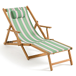 Шезлонг из акации и ткани Venezuela варинант исполнения - 1 | Loft Concept в Краснодаре