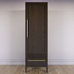 Узкий Шкаф Primo с 2 выдвижными ящиками Темный орех варинант исполнения - 2 | Loft Concept в Краснодаре