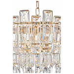Круглая люстра с хрустальными подвесками на золотистом каркасе Gorgeous Crystal Light варинант исполнения - 5 | Loft Concept в Краснодаре