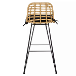 Стул барный с ротанговым плетением Half Bar Chair with Wicker без подлокотников варинант исполнения - 3 | Loft Concept в Краснодаре