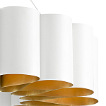 Люстра круглая фактурная в сочетании белого и золотого цвета Wide Stripes of Ribbon варинант исполнения - 1 | Loft Concept в Краснодаре