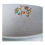 Ваза высокая из фарфора на бронзовом основании Turquoise Blooming Garden варинант исполнения - 3 | Loft Concept в Краснодаре