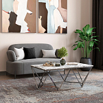 Диван в велюровой обивке серого цвета COLOR BLOCK варинант исполнения - 9 | Loft Concept в Краснодаре