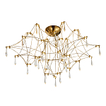 Потолочный светильник с тонкой металлической конструкцией цвета золото Quasar варинант исполнения - 1 | Loft Concept в Краснодаре