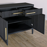 Буфет Primo с двумя ящиками и двумя фасадами Черный дуб варинант исполнения - 5 | Loft Concept в Краснодаре