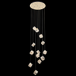 Люстра каскадная с мозаичным хрустальным оформлением Sparks of Crystal варинант исполнения - 3 | Loft Concept в Краснодаре